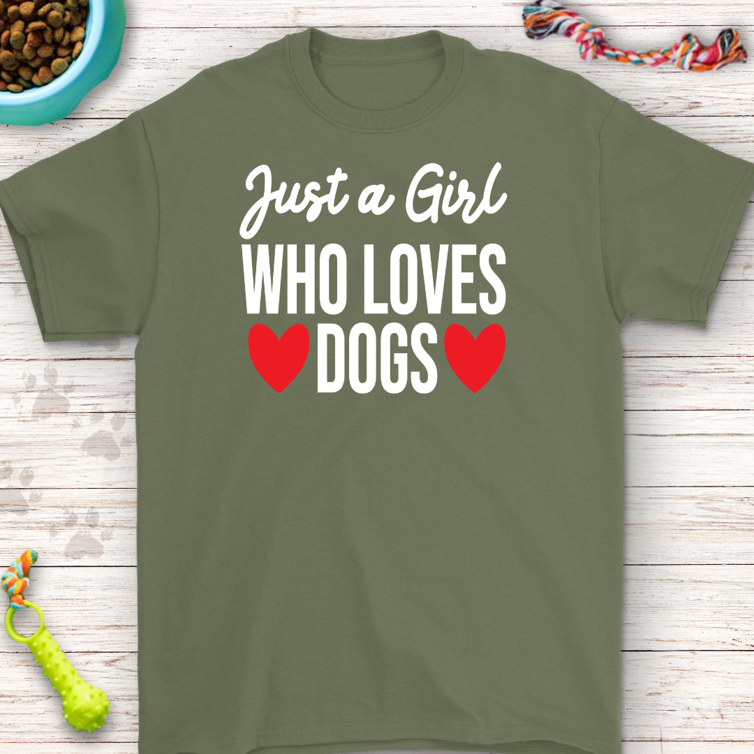 Just a Girl Who Loves Dogs Shirt – Perfect for Pet Lovers