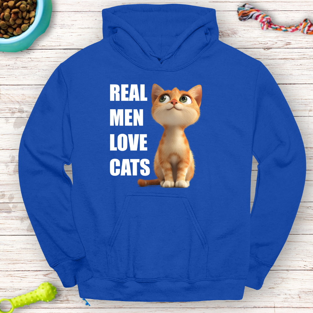 Real Men Love Cats Hoodie | Cozy Cat Lover Apparel ๐พ