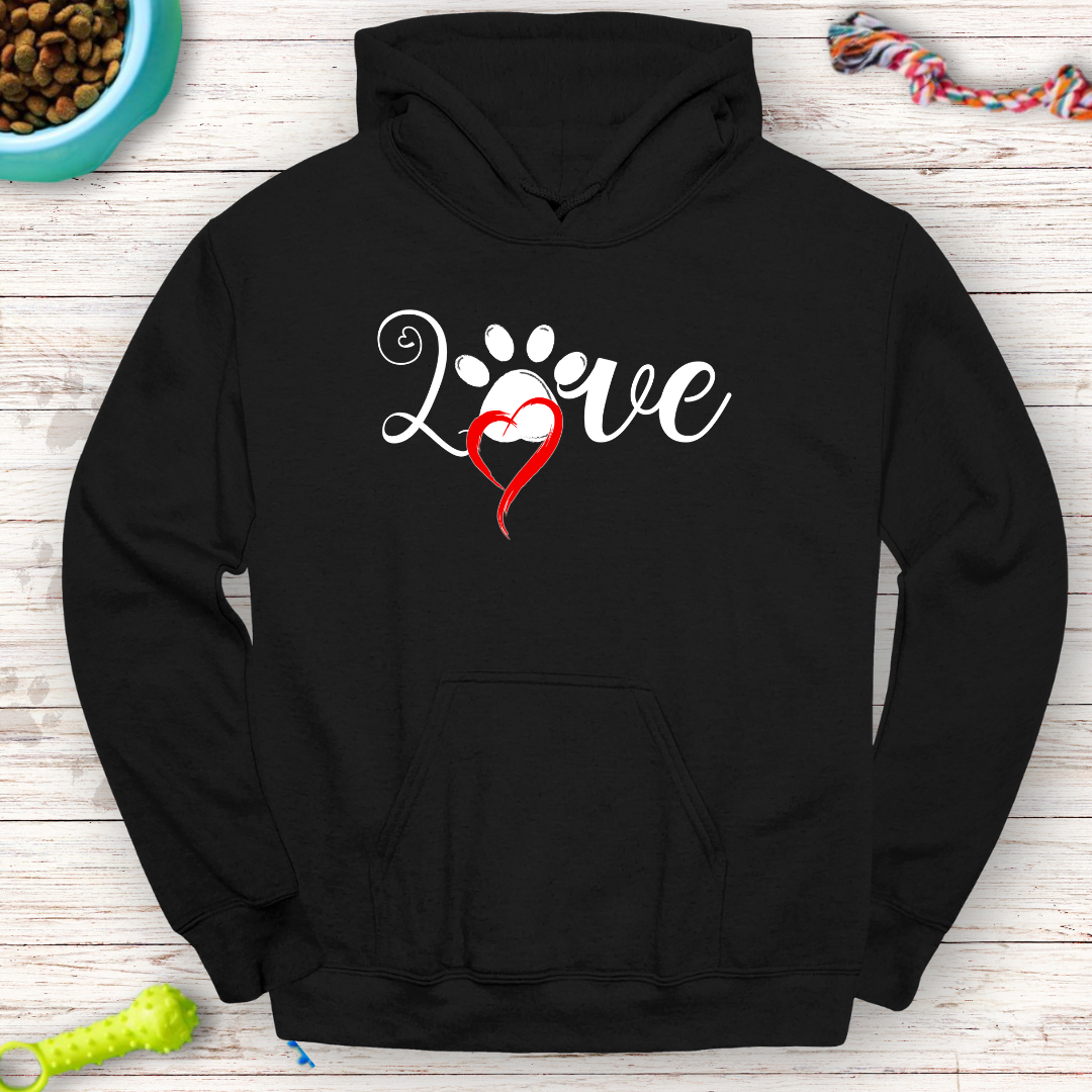 Love Paw Print Hoodie for Dog Lovers – Cozy & Stylish | Perfect Gift