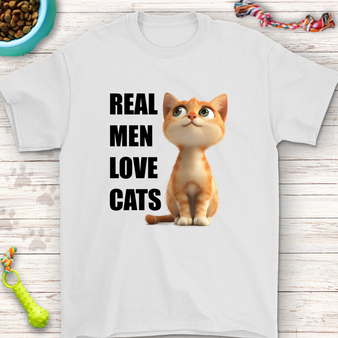 Real Men Love Cats T-Shirt | Perfect Gift for Cat Lovers 🐾