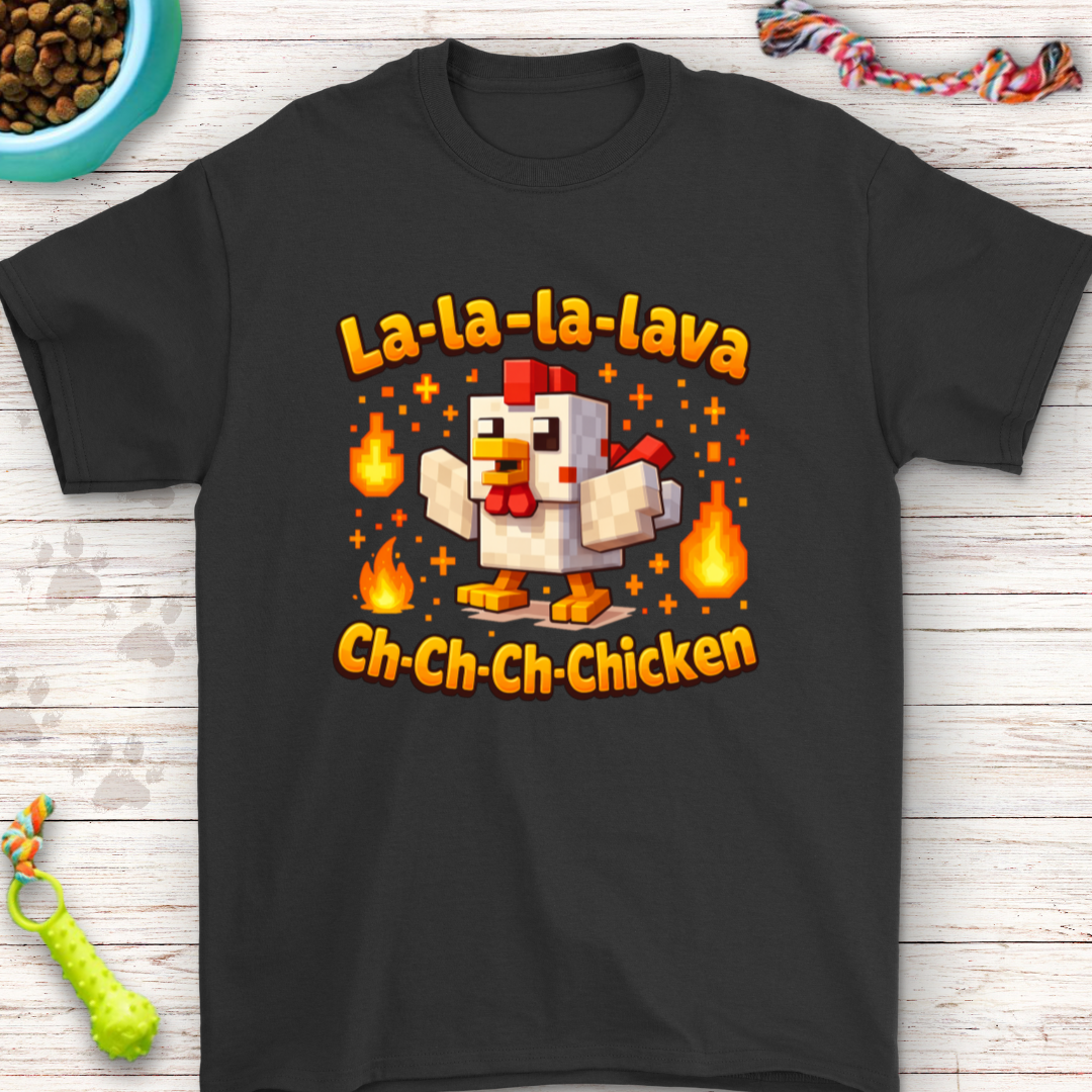 Funny Pixel Chicken Lava Shirt – Gaming Humor Tee for Fans