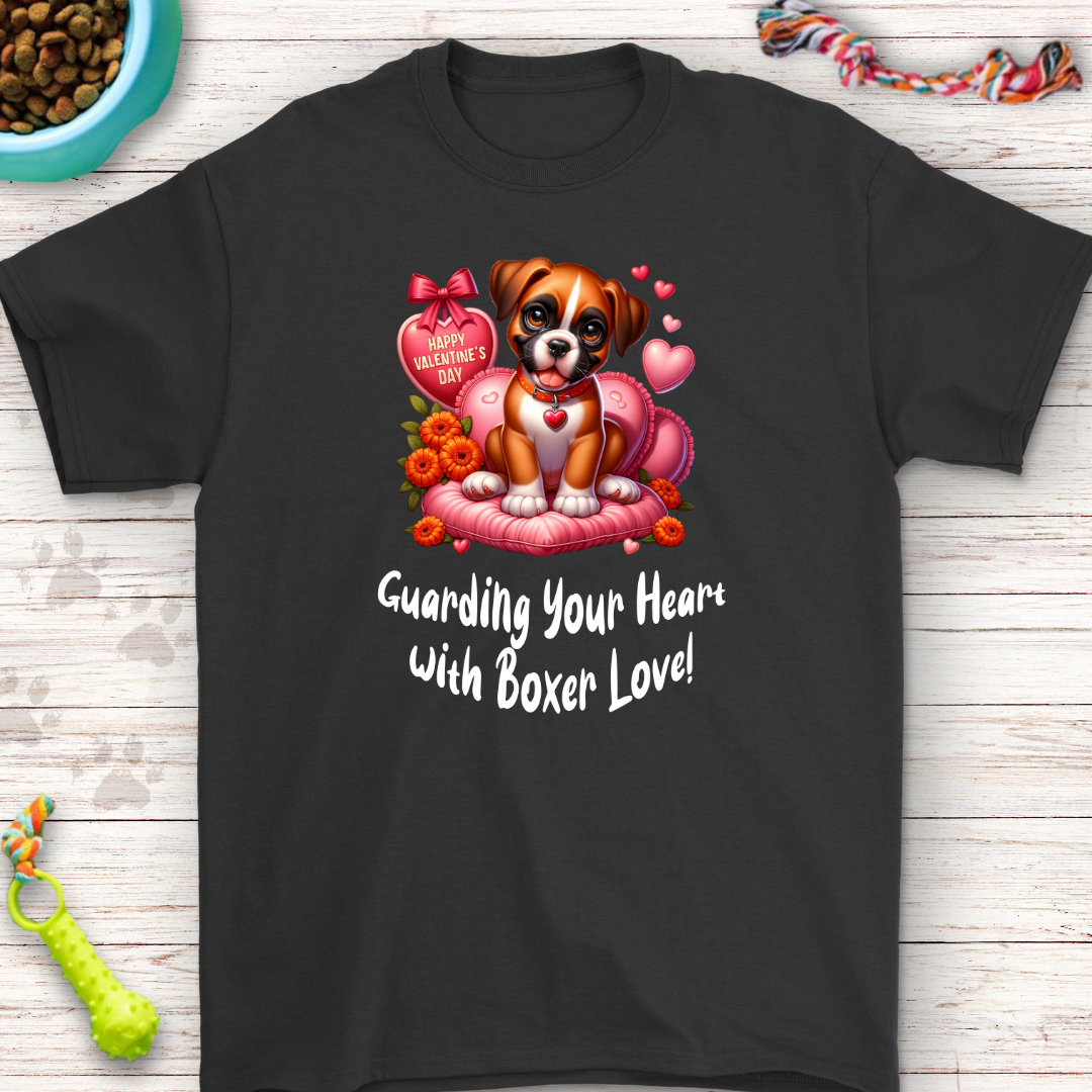 Guarding Your Heart with Boxer Love T-Shirt - Adorable Valentine Gift!