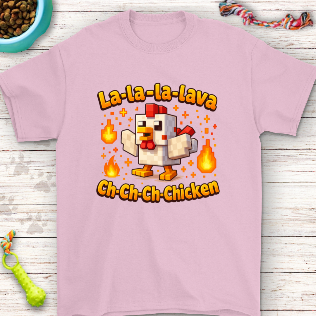 Funny Pixel Chicken Lava Shirt – Gaming Humor Tee for Fans