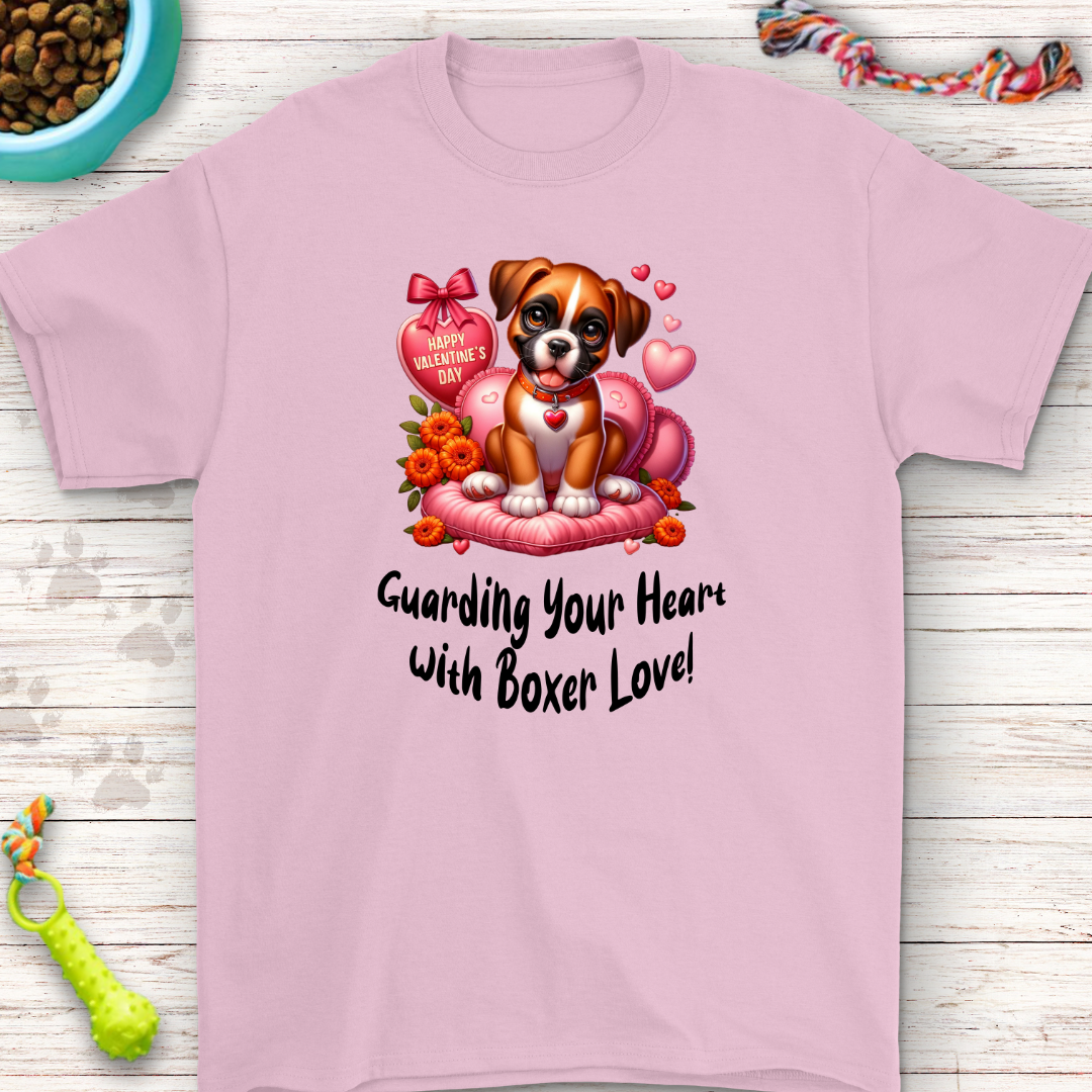 Guarding Your Heart with Boxer Love T-Shirt - Adorable Valentine Gift!