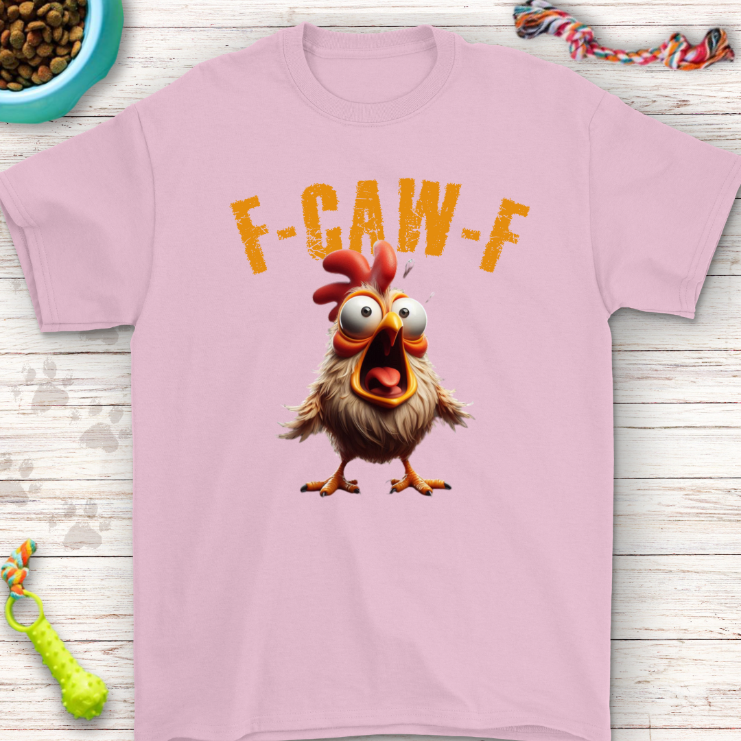 Pink funny chicken t-shirt