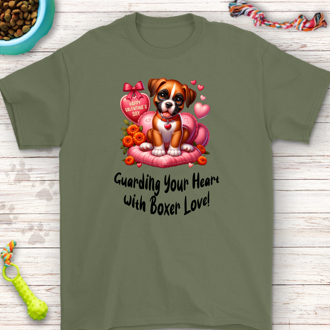 Guarding Your Heart with Boxer Love T-Shirt - Adorable Valentine Gift!