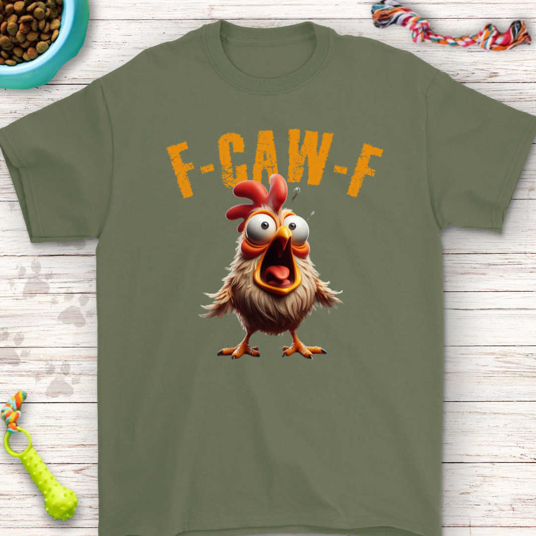 Grey funny chicken t-shirt