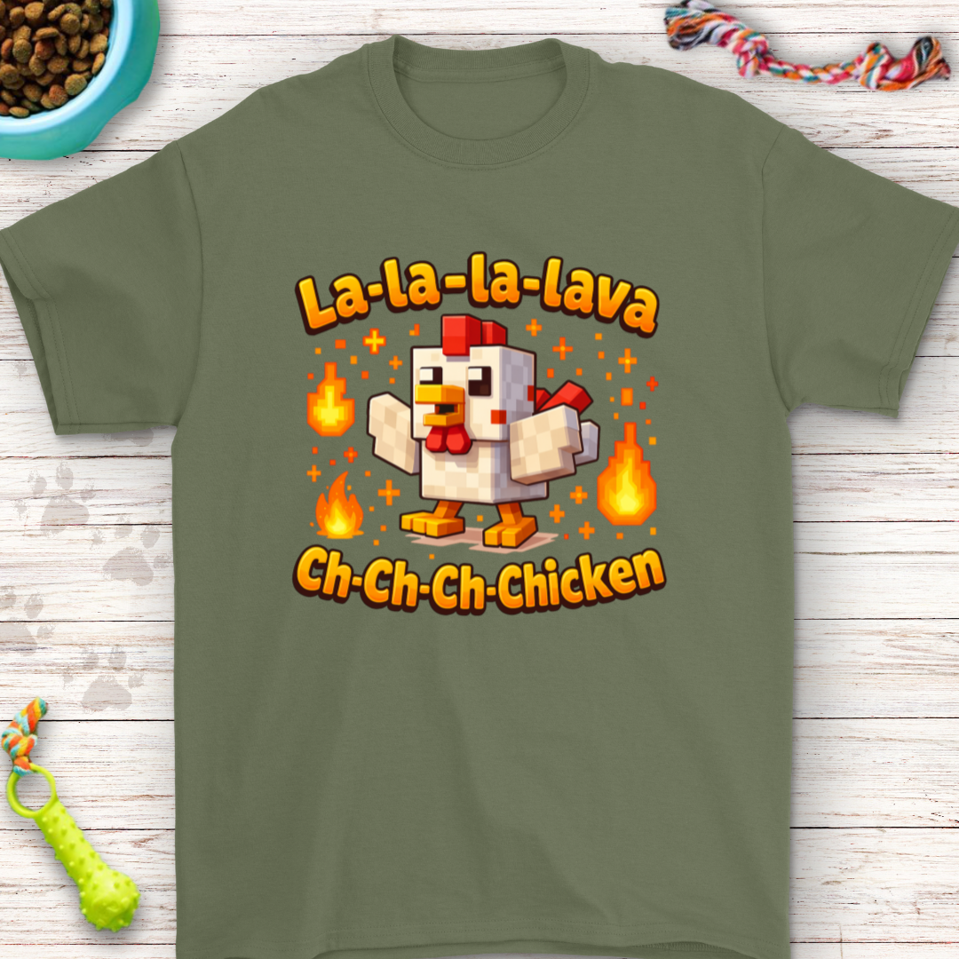 Funny Pixel Chicken Lava Shirt – Gaming Humor Tee for Fans