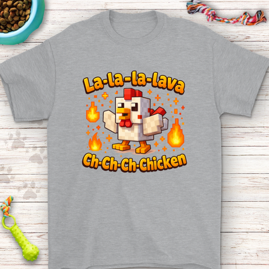 Funny Pixel Chicken Lava Shirt – Gaming Humor Tee for Fans