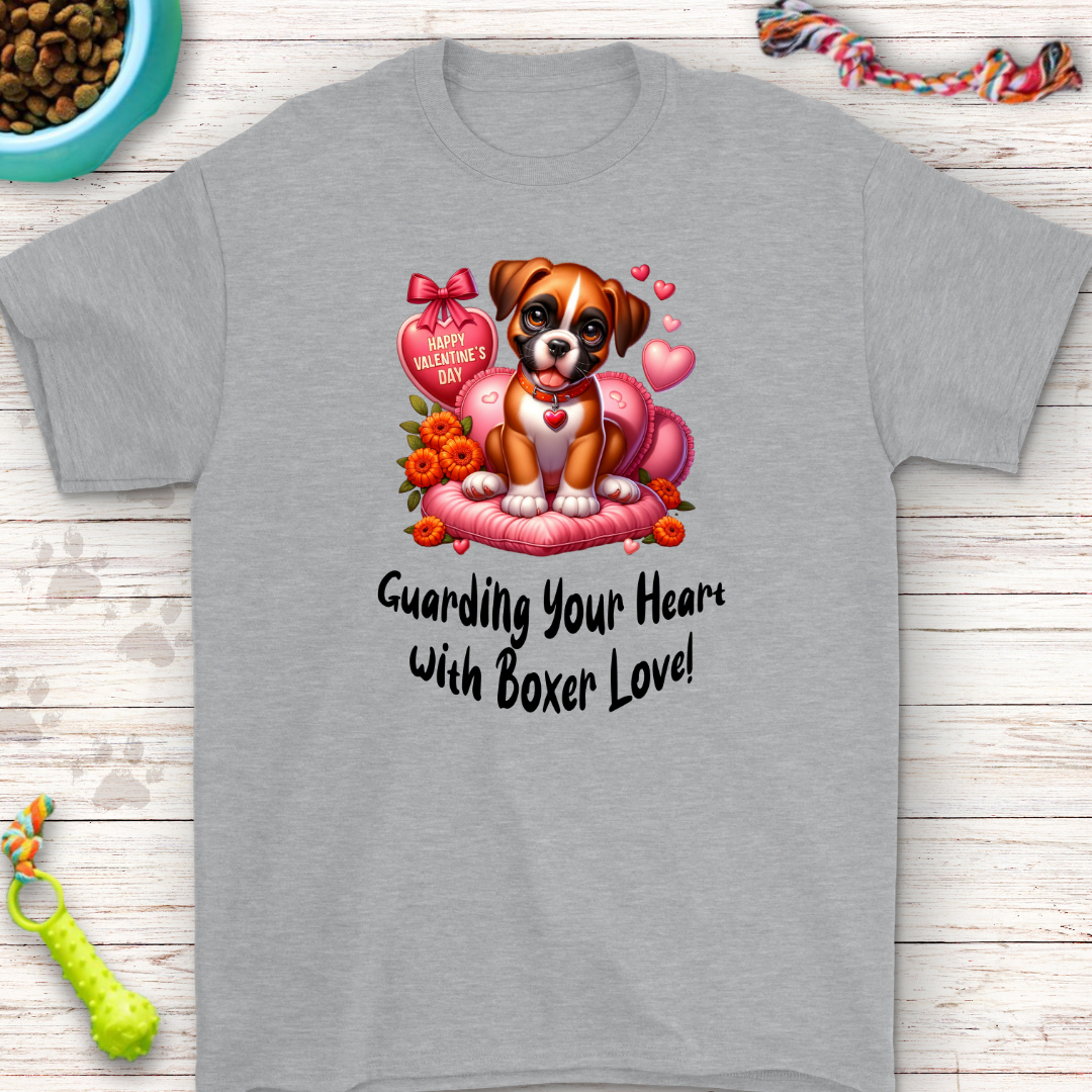 Guarding Your Heart with Boxer Love T-Shirt - Adorable Valentine Gift!