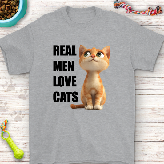 Real Men Love Cats T-Shirt | Perfect Gift for Cat Lovers 🐾