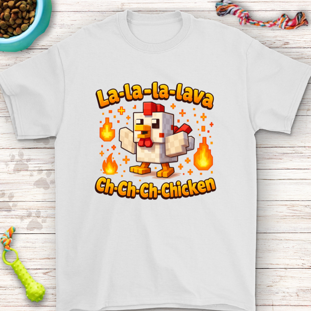 Funny Pixel Chicken Lava Shirt – Gaming Humor Tee for Fans