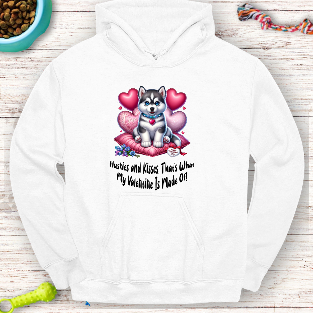 Huskies and Kisses Hoodie – Perfect Valentine's Day Gift for Dog Lovers