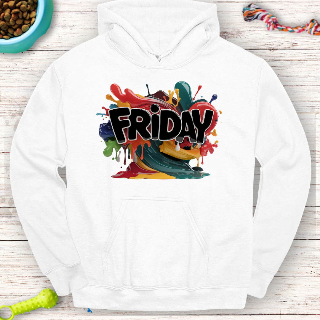 Friday Hoodie | Bold and Vibrant Design for Fun Days!