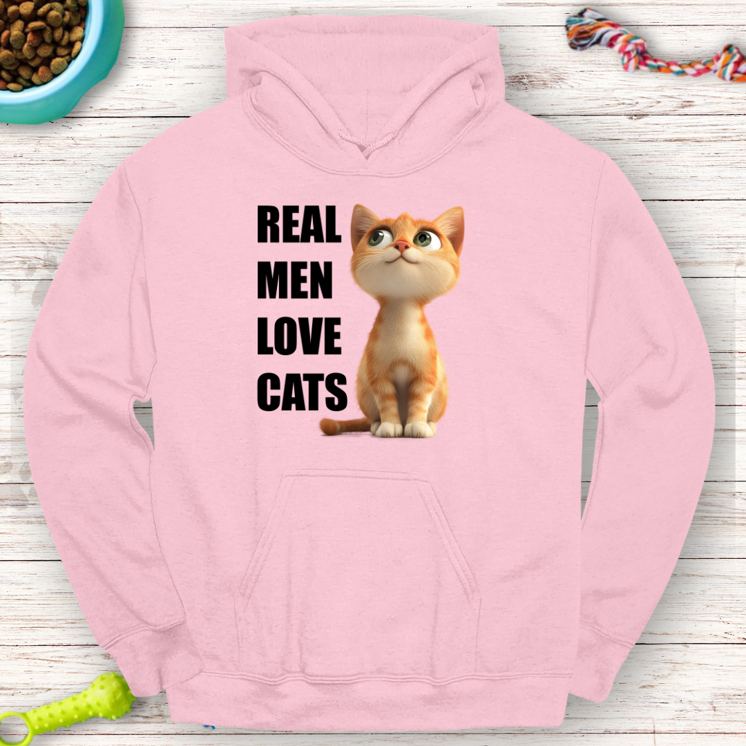 Real Men Love Cats Hoodie | Cozy Cat Lover Apparel 🐾