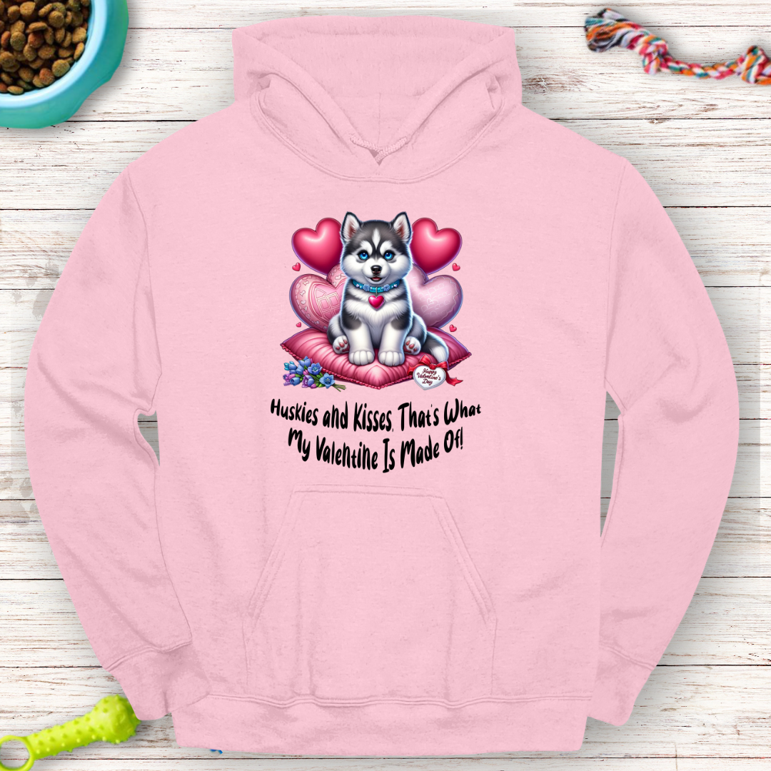 Huskies and Kisses Hoodie – Perfect Valentine's Day Gift for Dog Lovers