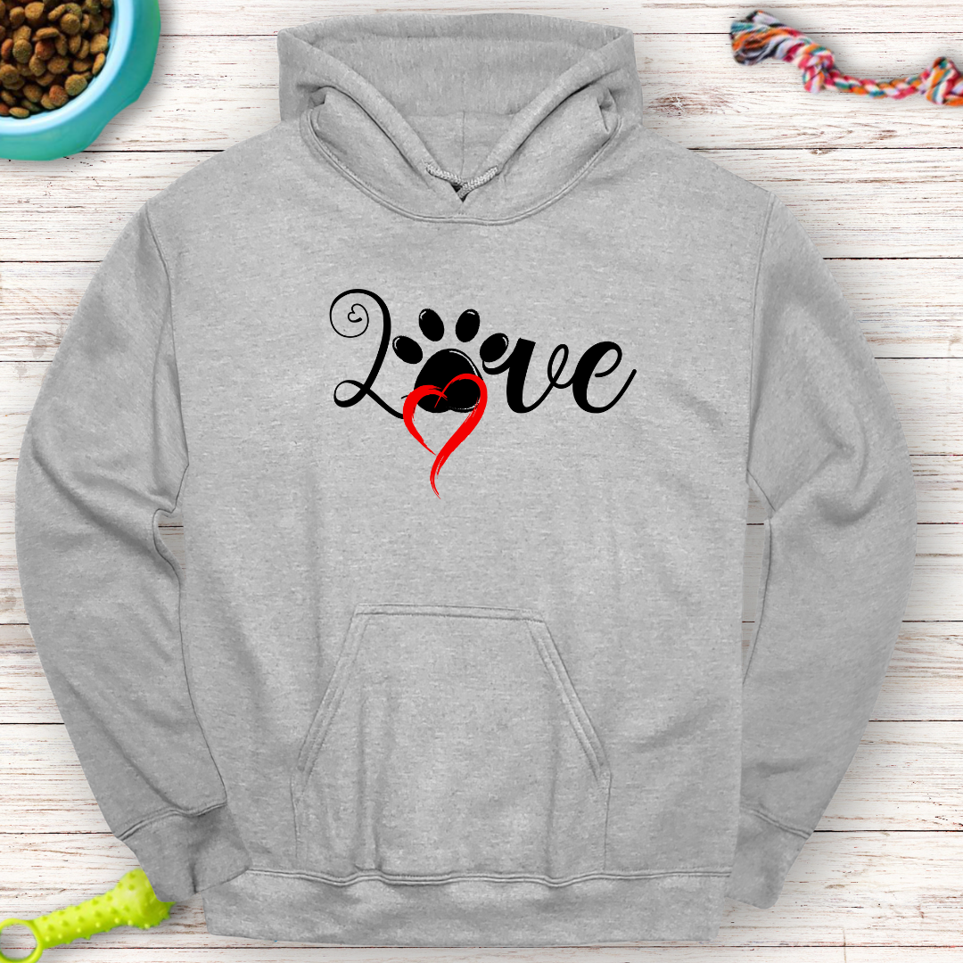 Love Paw Print Hoodie for Dog Lovers – Cozy & Stylish | Perfect Gift