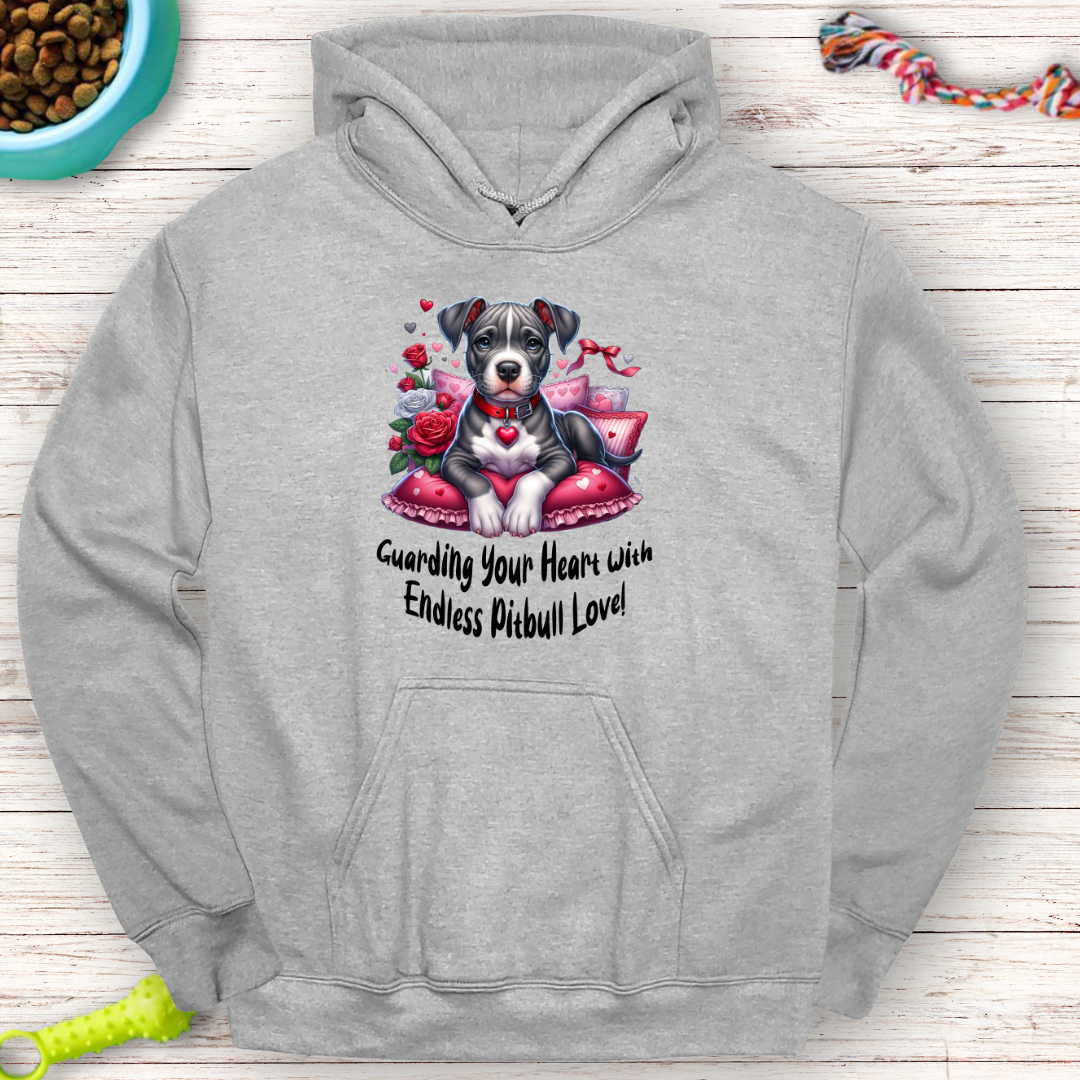 Guarding Your Heart with Endless Pitbull Love Hoodie – Perfect for Dog Lovers