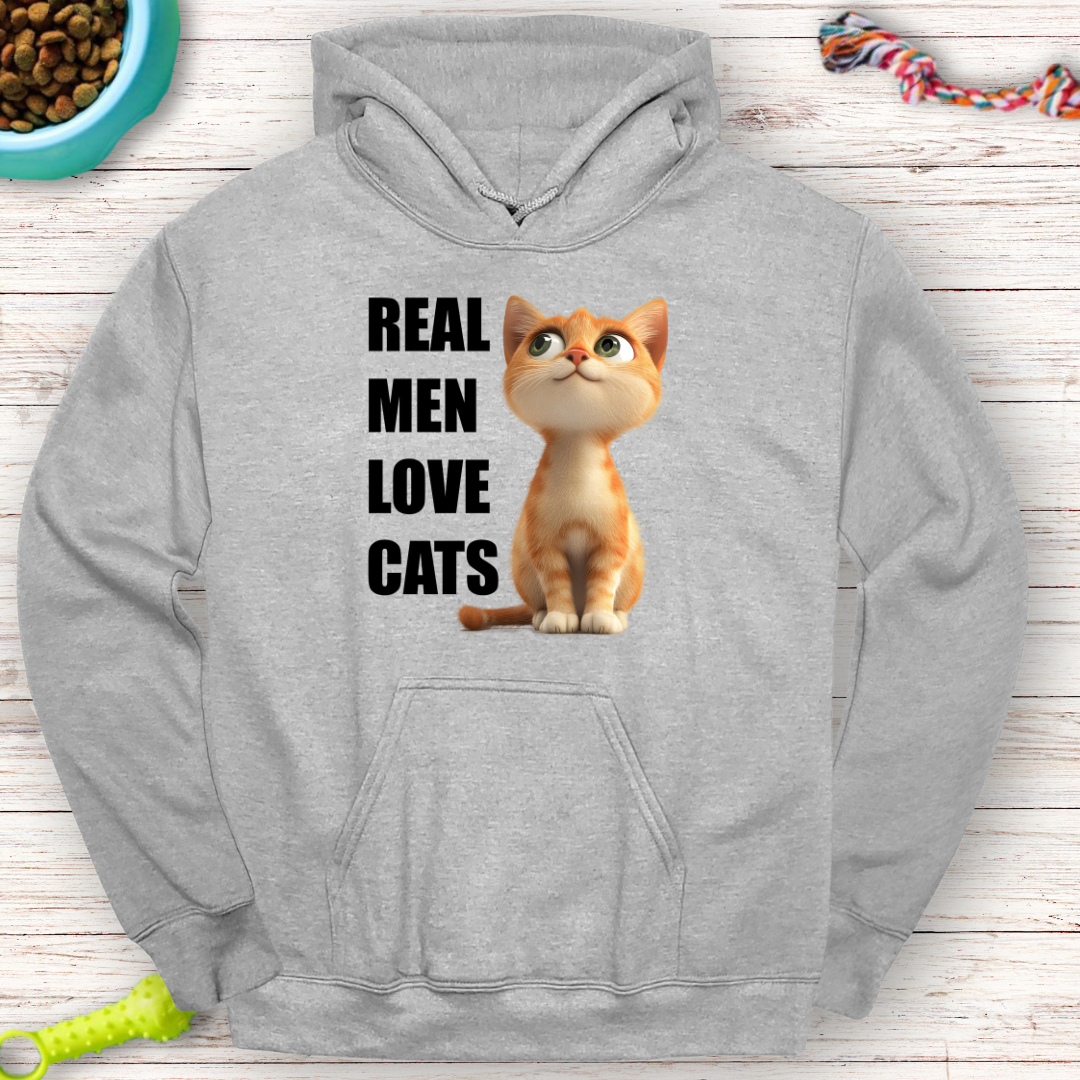 Real Men Love Cats Hoodie | Cozy Cat Lover Apparel 🐾