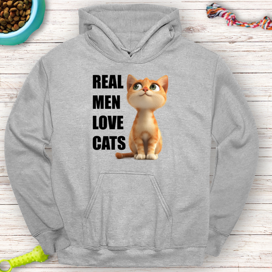 Real Men Love Cats Hoodie | Cozy Cat Lover Apparel 🐾
