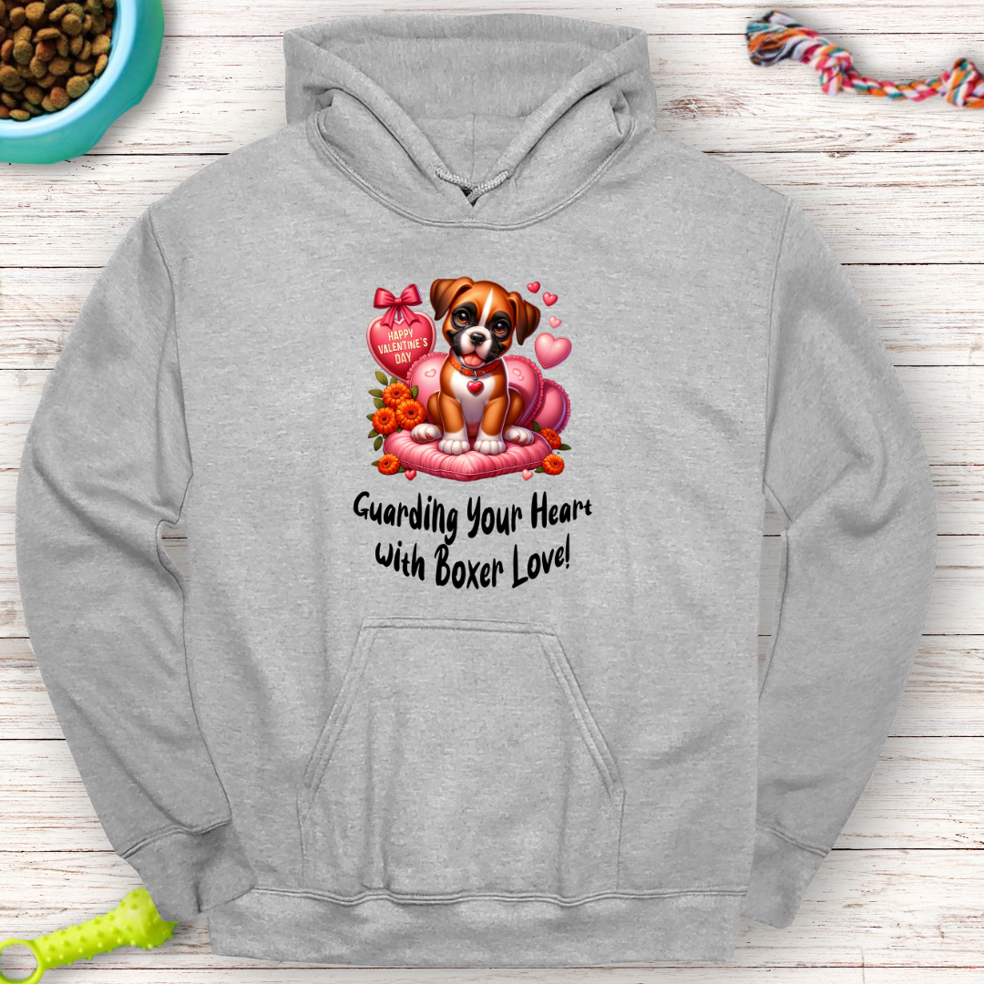 Guarding Your Heart with Boxer Love Hoodie - Cozy Valentine Apparel!