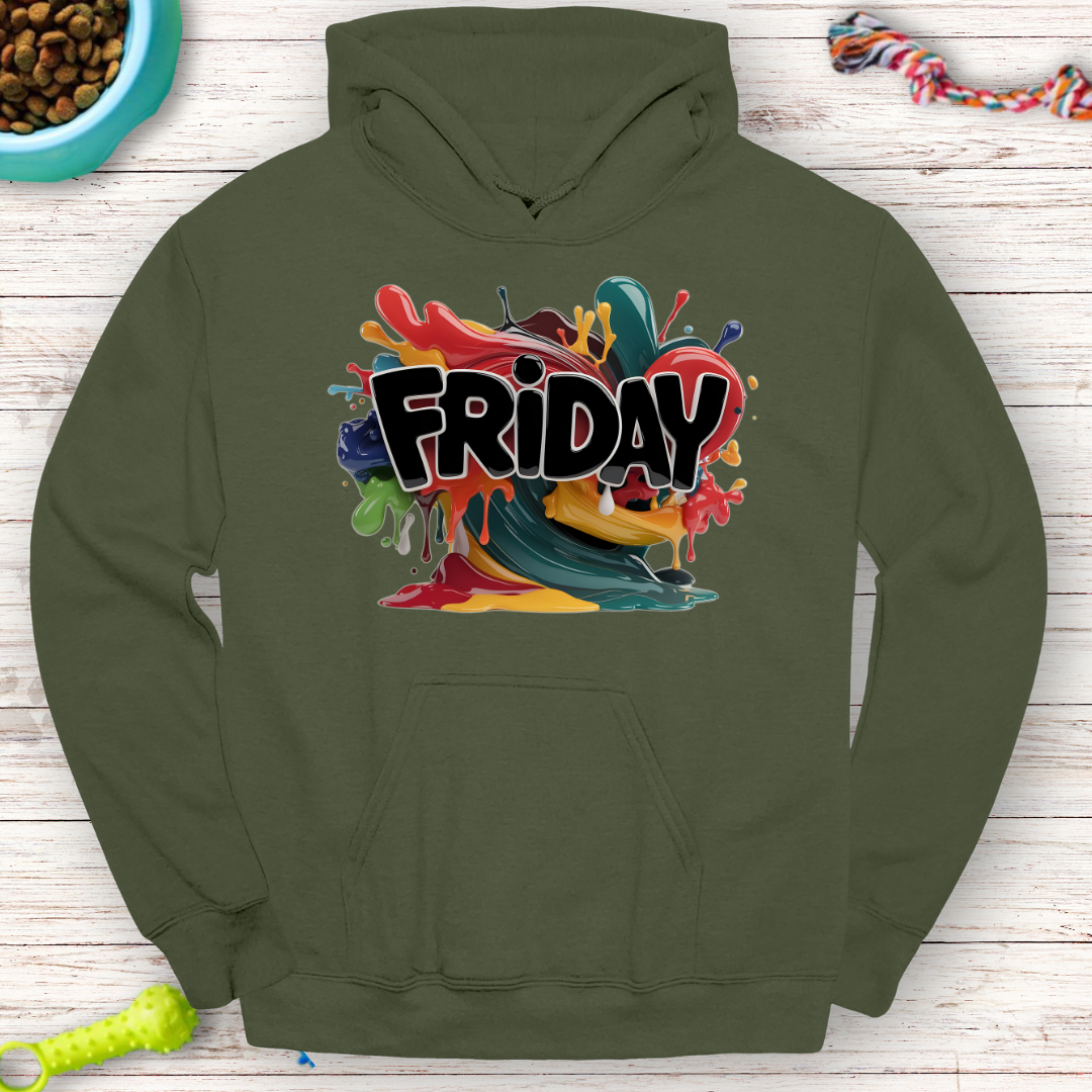 Friday Hoodie | Bold and Vibrant Design for Fun Days!