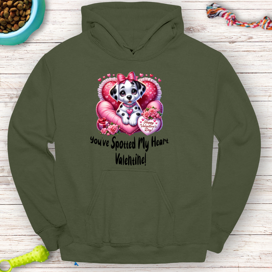 You’ve Spotted My Heart, Valentine! Hoodie – Cozy Dalmatian Gift