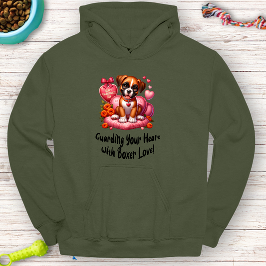 Guarding Your Heart with Boxer Love Hoodie - Cozy Valentine Apparel!