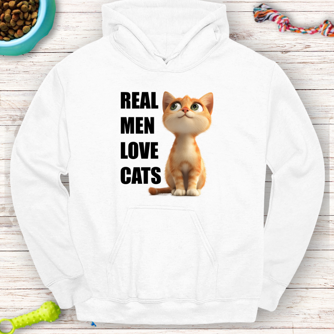 Real Men Love Cats Hoodie | Cozy Cat Lover Apparel 🐾