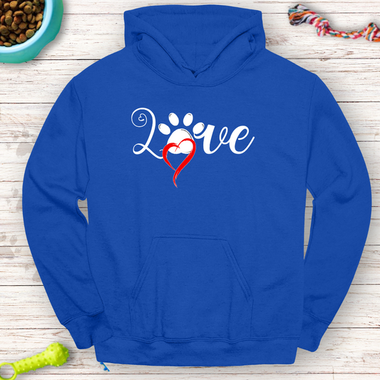 Love Paw Print Hoodie for Dog Lovers – Cozy & Stylish | Perfect Gift