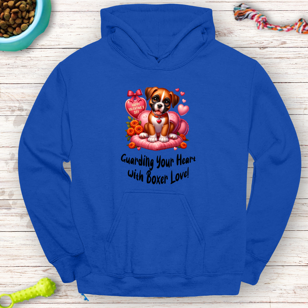 Guarding Your Heart with Boxer Love Hoodie - Cozy Valentine Apparel!