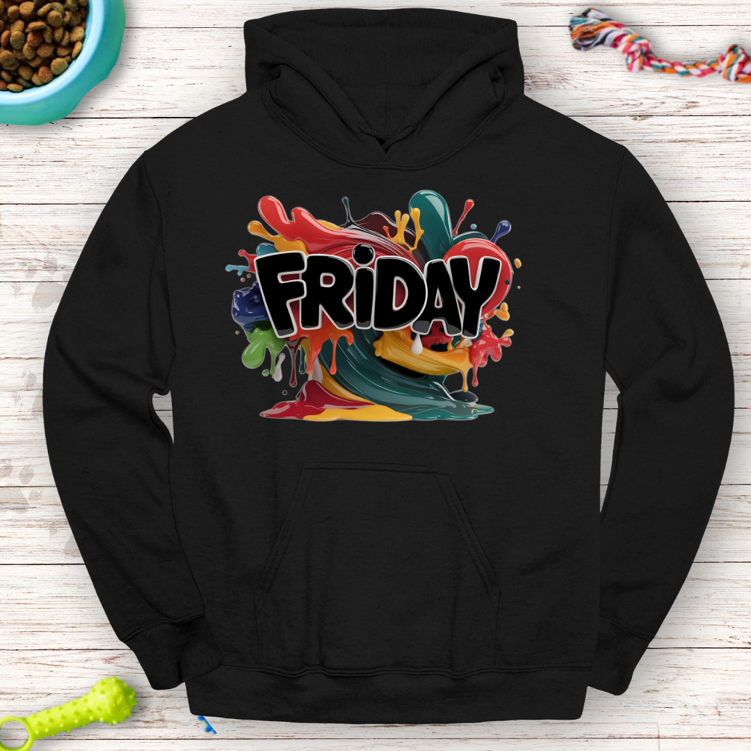 Friday Hoodie | Bold and Vibrant Design for Fun Days!