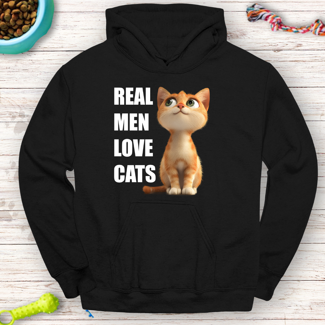 Real Men Love Cats Hoodie | Cozy Cat Lover Apparel 🐾