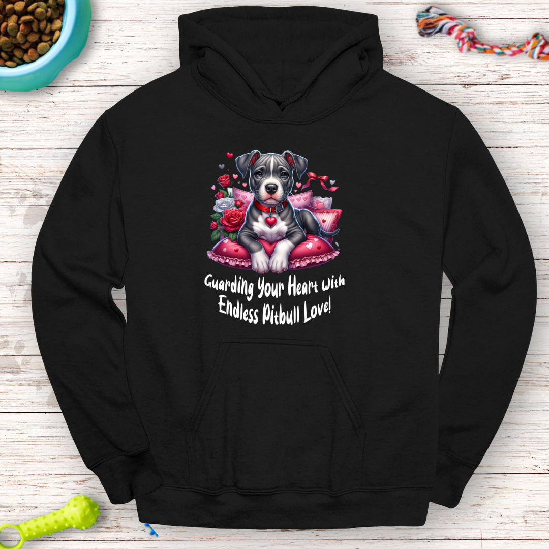 Guarding Your Heart with Endless Pitbull Love Hoodie – Perfect for Dog Lovers