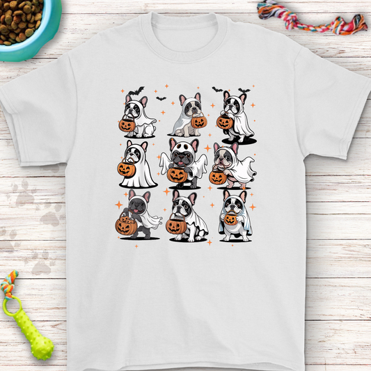 White halloween french bulldog t-shirt