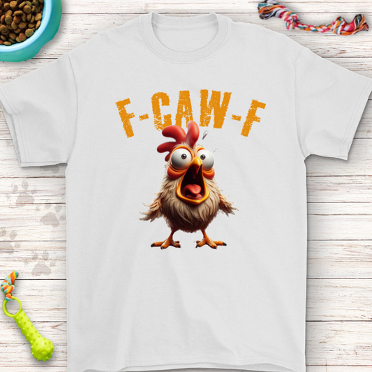 White funny chicken t-shirt