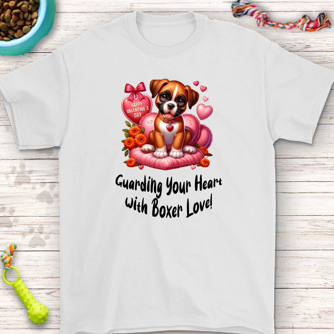 Guarding Your Heart with Boxer Love T-Shirt - Adorable Valentine Gift!